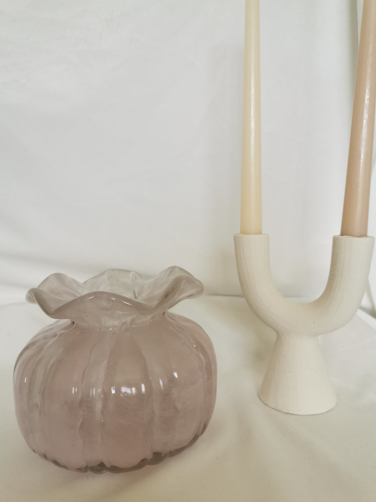 Hand Blown Glass Lydia Pink