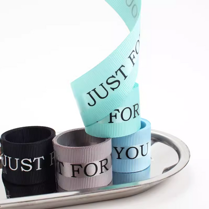 Premium Grosgrain Ribbon with Printed Letters (2.5cm X100yard)