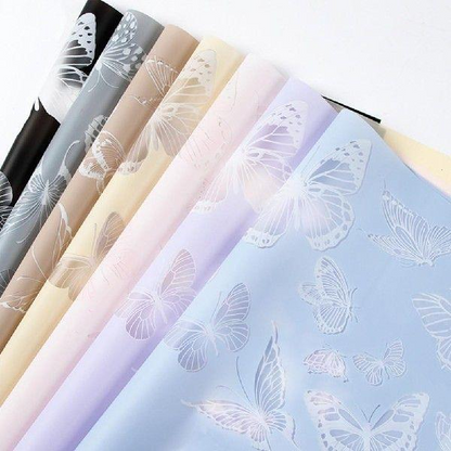 Butterfly Waterproof Gift Wrap 20 Sheets (60gsm)