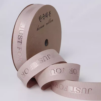 Premium Grosgrain Ribbon with Printed Letters (2.5cm X100yard)