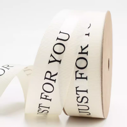 Premium Grosgrain Ribbon with Printed Letters (2.5cm X100yard)