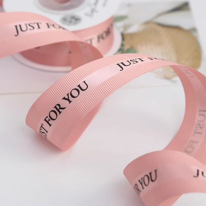 Premium Grosgrain Ribbon with Printed Letters (2.5cm X100yard)