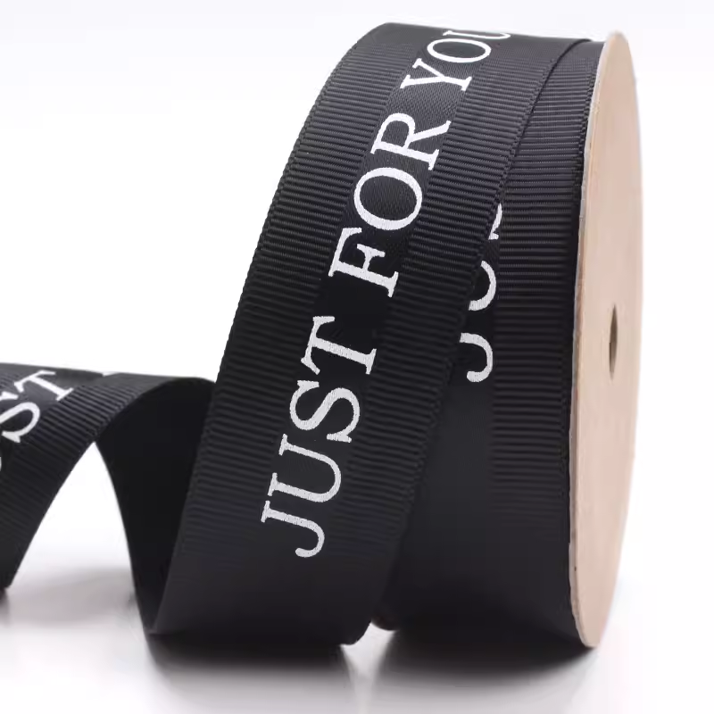 Premium Grosgrain Ribbon with Printed Letters (2.5cm X100yard)